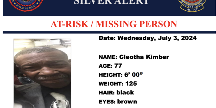 MBI Issues Silver Alert for Leland, MS Resident